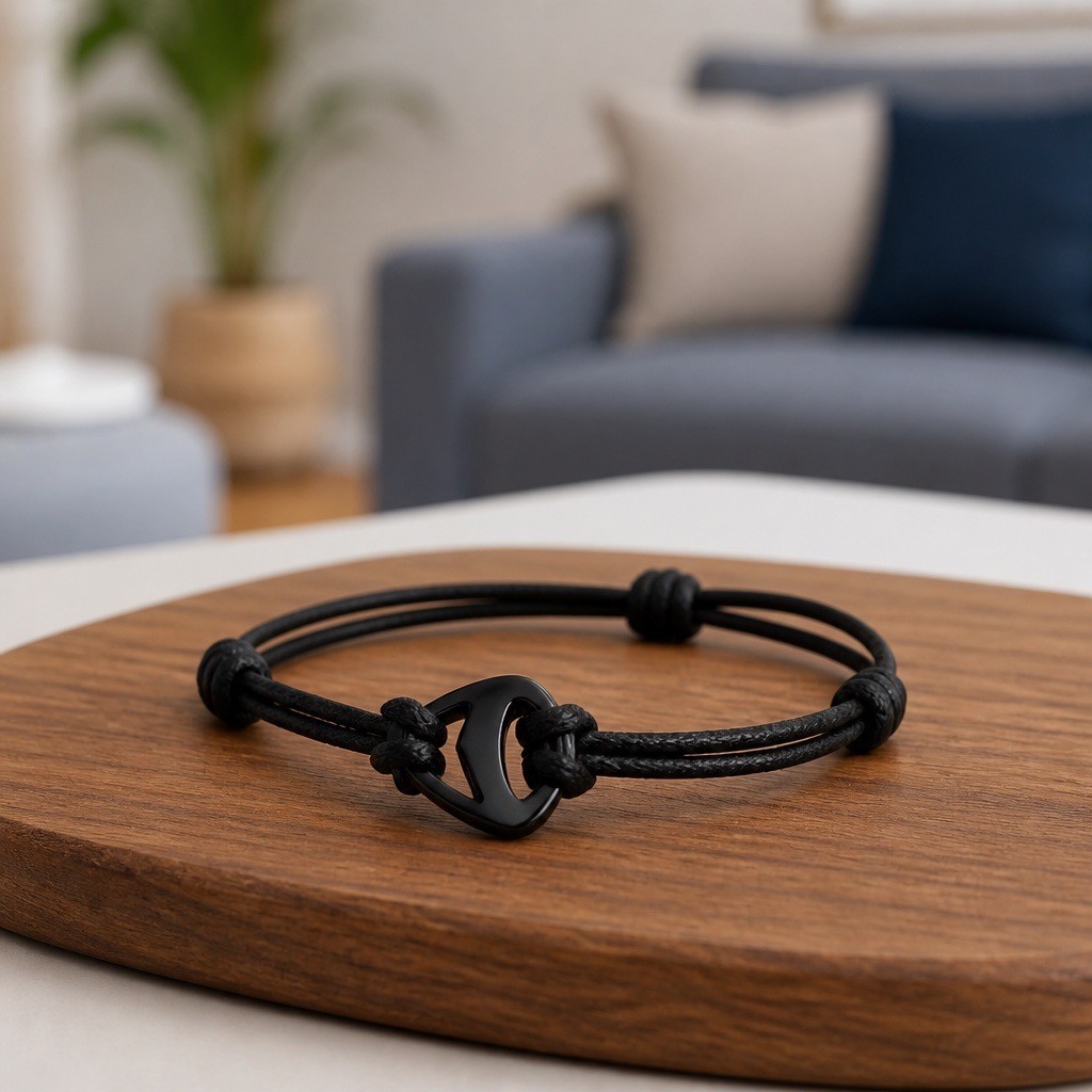 Armband Herz schwarz